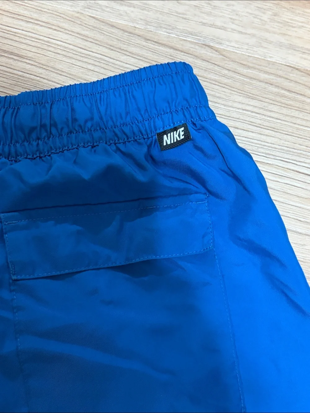Nike Blue Swim Trunks Mesh Lined Drawstring Shorts Size Small